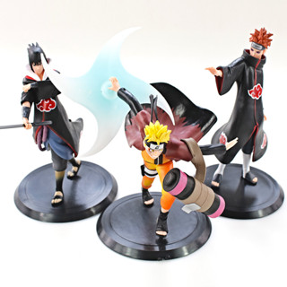 โมเดลฟิกเกอร์ PVC รูปการ์ตูนนารูโตะ Uzumaki Naruto Uchiha Sasuke Pein Pain ขนาด 18 ซม. 3 ชิ้น ต่อชุด