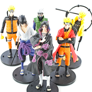 โมเดลฟิกเกอร์ PVC อนิเมะนารูโตะ Uzumaki Naruto Rikudousennin Modo Uchiha Sasuke Uchiha Itachi Kakashi Uchiha Itachi ของขวัญ ของเล่นสําหรับเด็ก 6 ชิ้น ต่อชุด