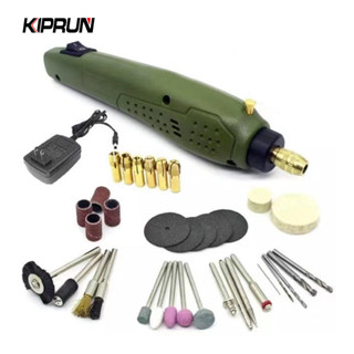 Kiprun ชุดเครื่องเจียรไฟฟ้า ขนาดเล็ก 12V DC สําหรับงานแกะสลัก ขัด มิลลิ่ง