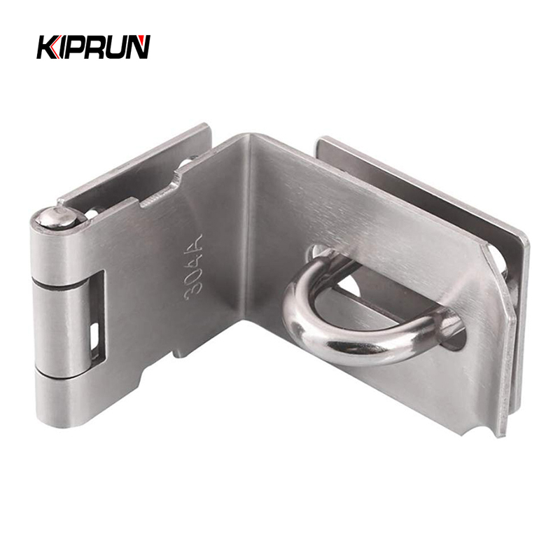 Kiprun ประตู Hasp Latch 90 องศาความปลอดภัยมุมล็อค Latch สําหรับ Push เลื่อน Barn ประตู