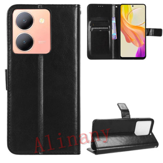 เคสสำ Vivo Y36 Case Flip PU Leather Phone Casing VivoY36 คสโทรศัพท์มือถือ Back Cover