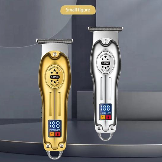 เครื่องโกนหนวดไฟฟ้า เคมีย์ KM-678 โมเดลพกพา ชาร์จได้ สีทอง|เงิน