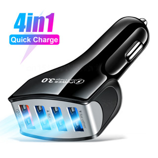 Qc 3.0 4 พอร์ต USB Car Charger Mini 2.4A อะแดปเตอร์ชาร์จเร็ว สําหรับโทรศัพท์มือถือ