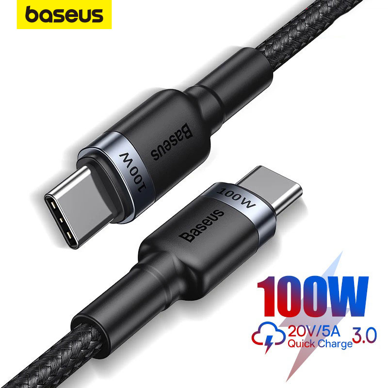 Baseus สายชาร์จ รุ่น cafule Cable แบบ Type C to Type C PD2.0 100W flash charging data line (20V 5A) 1m/2m