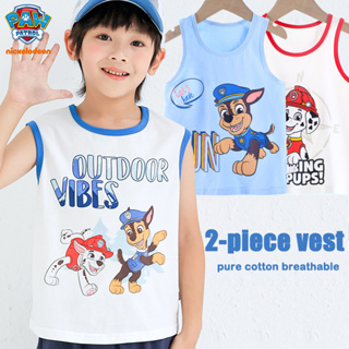 ** สปอต ** Paw Patrol แท้เสื้อยืดแขนกุดสำหรับเด็กเสื้อผ้าฝ้ายเสื้อยืดการ์ตูน