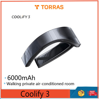 TORRAS coolify 3 พัดลมระบายความร้อน 3 คอ แบบพกพา ขนาดเล็ก ไร้ใบพัด เสียงเงียบ แขวนคอได้ สําหรับเครื่องปรับอากาศ