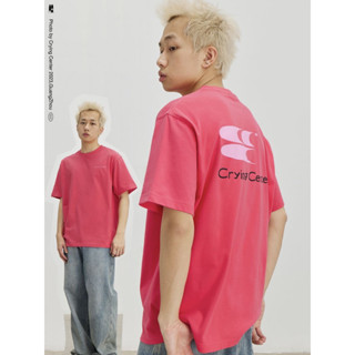 เสื้อยืดแขนสั้น คอกลม ทรงหลวม พิมพ์ลายโลโก้ Cryingcenter หลากสี