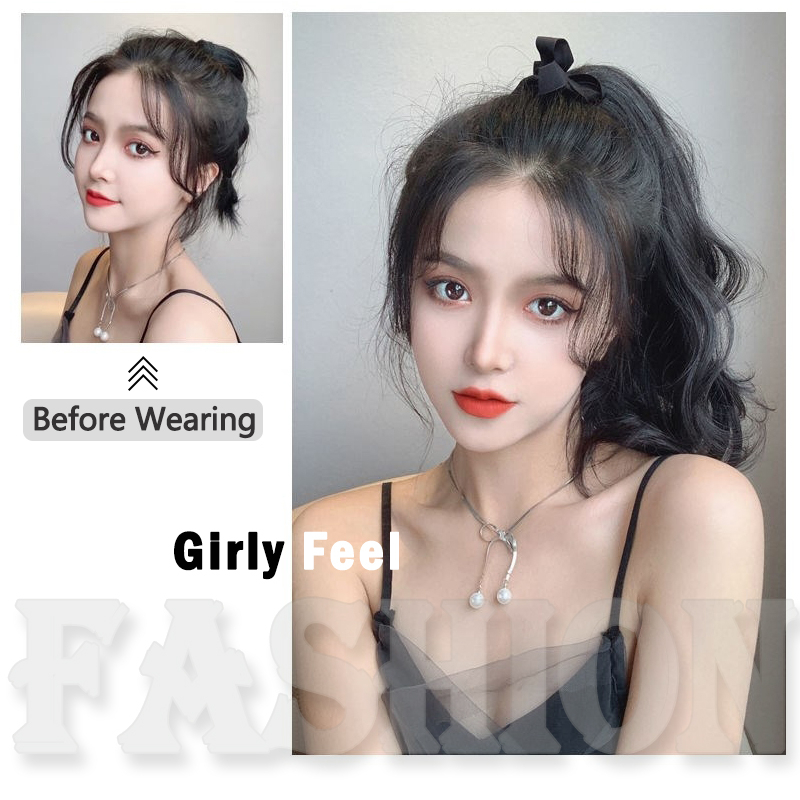 แฮร์พีชหางม้า ผมสังเคราะห์ แบบสั้น แบบหยิก สําหรับเด็ก - รูปที่ 5