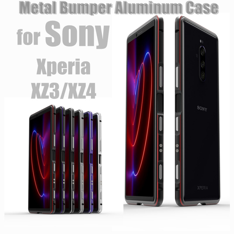 Luxury Shockproof Phone Case For SONY Xperia XZ3 XZ4 Shockproof Armor Metal Bumper Aluminum Case Cover