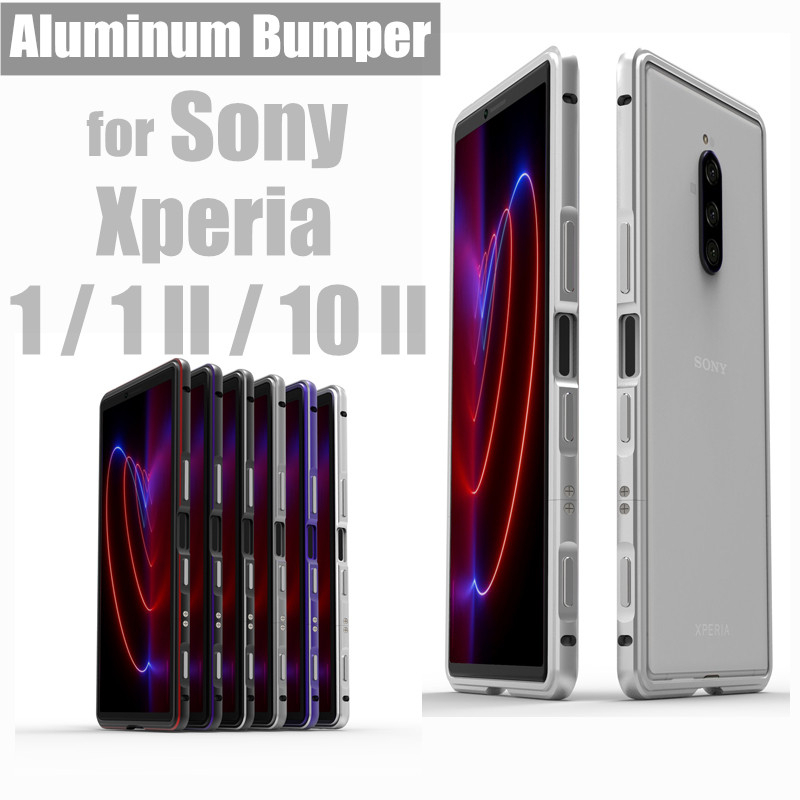 Aluminum Bumper Frame Case for Sony Xperia 1 10 Xperia1 Xperia10 II Luxury Shockproof Cover