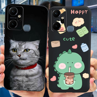 เคสโทรศัพท์ซิลิโคน TPU แบบนิ่ม ลายไดโนเสาร์ สําหรับ Infinix Smart 6 Plus 6 Plus X6823C