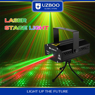 Uzboo ไฟโปรเจคเตอร์เลเซอร์ RGB Led โปรเจคเตอร์ DJ ดิสโก้ ปลั๊ก USB สําหรับวันเกิด งานแต่งงาน บาร์ คอนเสิร์ต