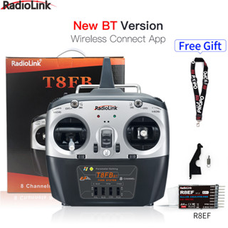 Radiolink T8FB 2.4ghz เครื่องส่งสัญญาณวิทยุ 8 ช่อง และตัวรับสัญญาณ R8EF รีโมตคอนโทรล แบบแท่งคู่ สําหรับหุ่นยนต์เครื่องบิน เรือ รถยนต์