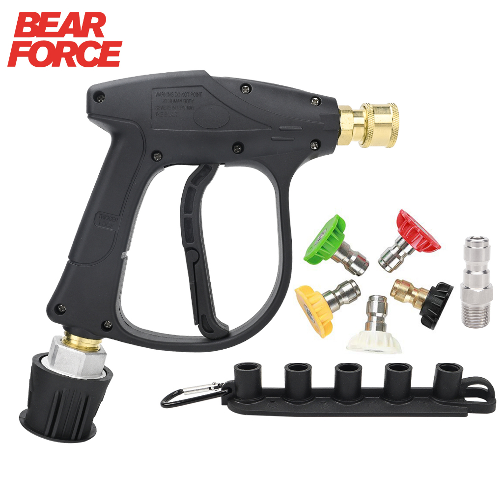 Bear FORCE ปืนฉีดน้ําแรงดันสูง สําหรับเชื่อมต่อท่อทําความสะอาดรถยนต์ Karcher Nilfisk Parkside Bocsh