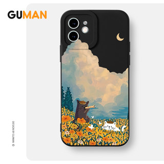 Guman เคสไอโฟน เคสซิลิโคนนุ่มกันกระแทกน่ารักตลก เคสโทรศัพท์ Compatible for iPhone 14 13 12 11 Pro Max SE 2020 X XR XS 8 7 6 6S Plus พลัส XYB1841