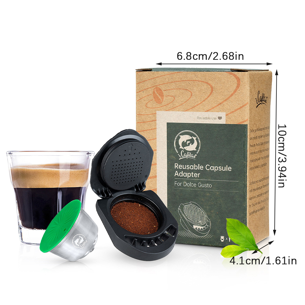 Fbth อะแดปเตอร์แคปซูลกาแฟ ใช้ซ้ําได้ สําหรับ Dolce Gusto Coffee Convert Compatible with Genio QDD
