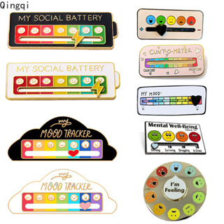 เข็มกลัด รูปการ์ตูน My Social Mood ใช้แบตเตอรี่ เครื่องประดับ ของขวัญ แบบโต้ตอบ สร้างสรรค์