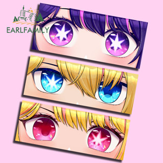 Earlfamily สติกเกอร์ไวนิล ลายการ์ตูนอนิเมะ OSHI NO KO Eyes Slaps ขนาด 13 ซม. x 5.6 ซม. สําหรับติดตกแต่งรถยนต์ รถจักรยานยนต์