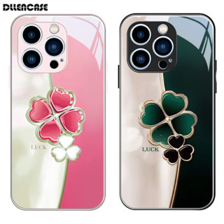 Dllencase เคสกระจกนิรภัย ป้องกันกล้อง สําหรับ iPhone 14 Pro Max 14 Plus 13 12 11 C296 C297