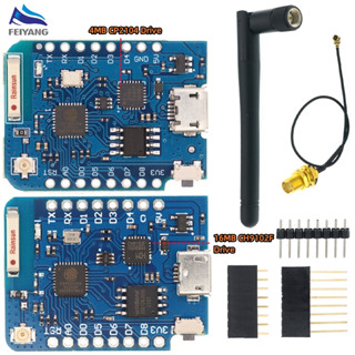 Wemos D1 Mini Pro 4M 16M Bytes บอร์ดไมโครเชื่อมต่อเสาอากาศภายนอก ESP8266 ESP-8266EX CP2104