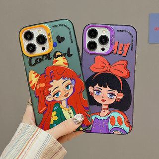 เคสโทรศัพท์มือถือ กันกระแทก ลายการ์ตูนเด็กผู้หญิงน่ารัก ประดับโบว์ สําหรับ iPhone 14 pro max 14 pro 13pro 13promax 12promax iPhone 11