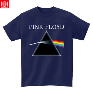 เสื้อยืดแขนสั้น ผ้าฝ้ายแท้ พิมพ์ลาย Pingke floyd pink floyd Moon Dark Surface สีชมพูเข้ม