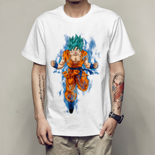 เสื้อยืดแขนสั้น พิมพ์ลายอนิเมะ Dragon Ball Son Goku สําหรับผู้ชาย และผู้หญิง