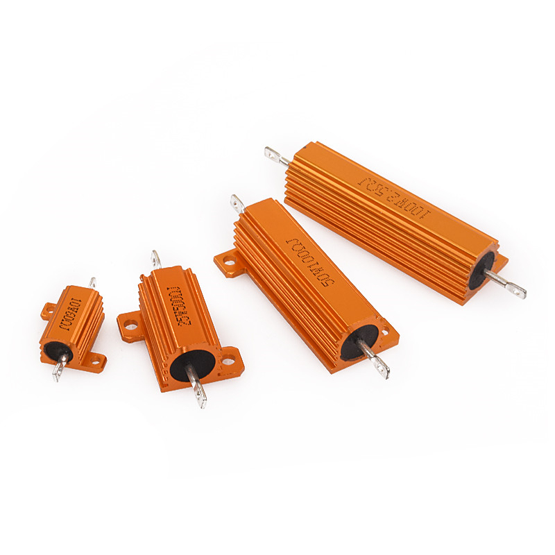 R RX24 ตัวต้านทานอลูมิเนียม พลังงานสูง 10W 25W 1R 2R 4R 5K 6R 8R 10R 100R 10K