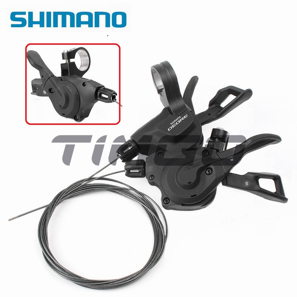Shimano Deore SL-M6000 MTB Bike 2/310 Speed Shifter Lever Rapidfire Plus ไม่มีจอแสดงผลเกียร์ออปติคอล