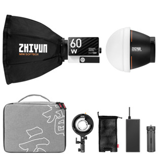 Zhiyun MOLUS G60 Combo ไฟ COB 60W ขนาดเล็ก พกพาง่าย สีดํา สําหรับถ่ายภาพ นอกบ้าน DC Type-C PD