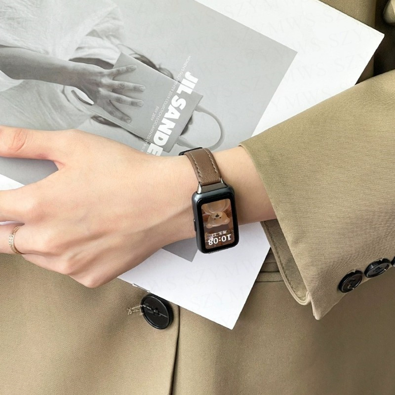 สร้อยข้อมือสายหนังสําหรับ หัวเว่ย วงดนตรี 10 9 8 7 6 สายพับหัวเข็มขัดสายรัดข้อมือสําหรับ หัวเว่ย สมาร์ทนาฬิกา 9 8/7/6/6 มือโปร - รูปที่ 6