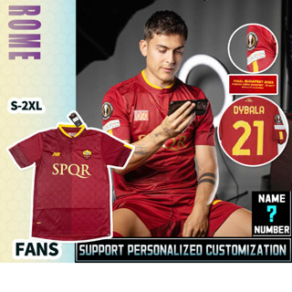 Roma Home 22/23 [รุ่นพัด] เสื้อยืด ลายฟุตบอล S-2XL * คุณภาพสูง*