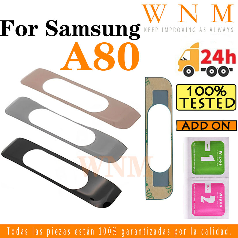 สําหรับ Samsung Galaxy A80 A805F ฝาหลังกล้องกรอบด้านบนแพทช์พลาสติกพร้อมกาวขี้เถ้า