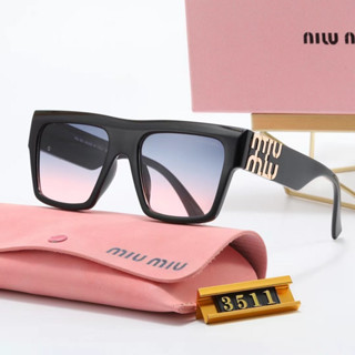 ใหม่ แว่นตากันแดด Miumiu UV400 สไตล์วินเทจ