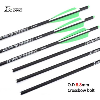 6/12PCS ลูกดอก Crossbow 16/18/20/22 นิ้ว . ขนาด 8.8 มม. หัวเปลี่ยนได้ ลูกดอก 6/12PCS