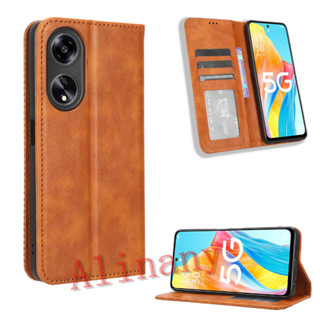 กรณี OPPO A98 5G ฝาครอบกรณี Flip Leather Phone Casing OPPOA98 5G Back Cover