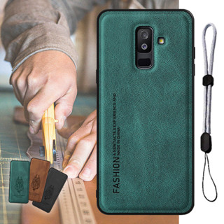 เคสหนัง หรูหรา พร้อมเชือกปรับได้ สําหรับ Samsung A6 Plus