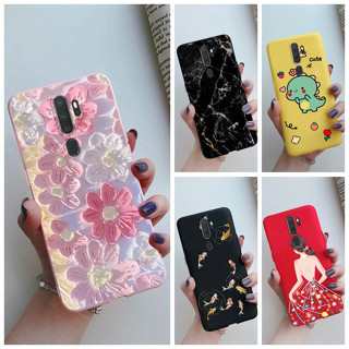 Oppo A11 A11X A5 A9 2020 เคส การ์ตูน ดอกไม้ พิมพ์ ลูกอม TPU นิ่ม เคส