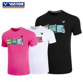 เสื้อยืด ลาย Victor Badminton Culture แห้งเร็ว สําหรับผู้ชาย และผู้หญิง เหมาะกับการเล่นกีฬา เทนนิส