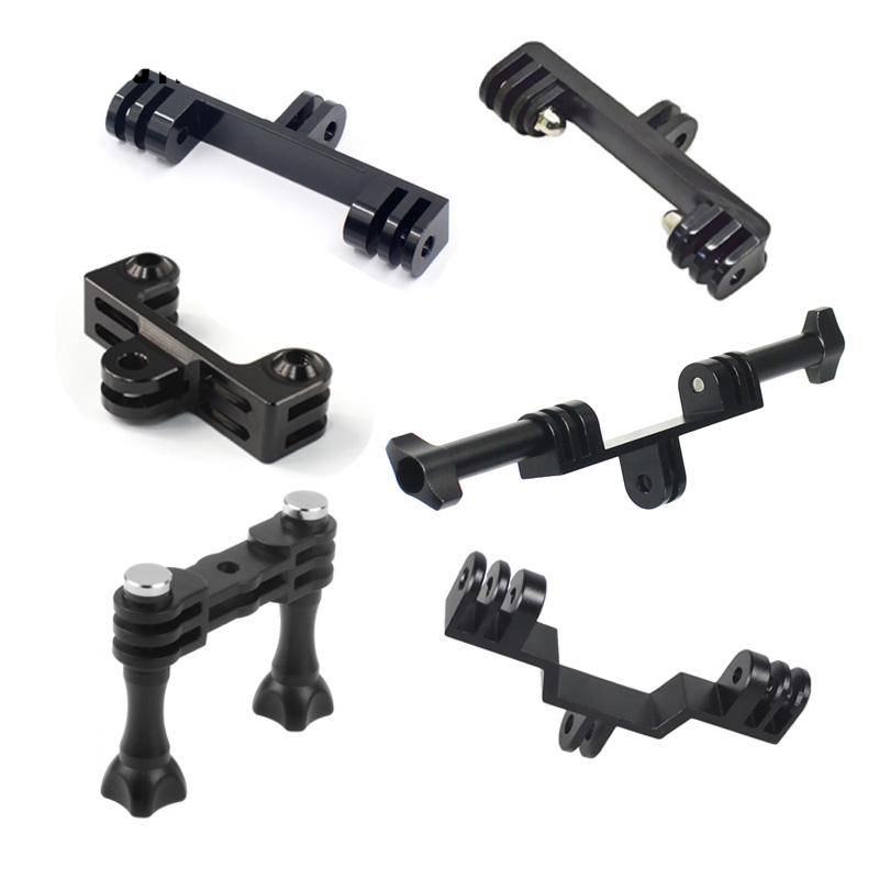 FEICHAO สําหรับ GoPro Hero 10 11 12 13 สําหรับ DJI OSMO Action กล้องอลูมิเนียมขาตั้งกล้องขยาย Dual Head Adapter ผู้ถือ