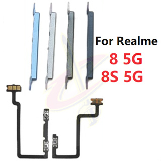 แพรปุ่มสวิตปิดเปิด ปุ่มเปิดปิด ปุ่มเปิดเสียง สําหรับ Realme 8 8S 5G