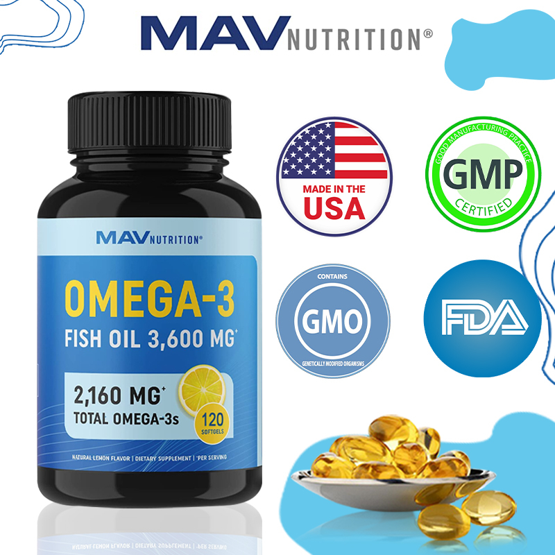 Omega 3 น้ํามันปลา พรีเมี่ยม ไม่มีเสี้ยน ซอฟเจลเสริม