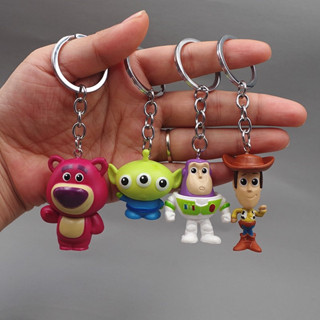 โมเดลฟิกเกอร์ PVC รูปดิสนีย์ Toy Story Sheriff Woody Buzz Lightyear Jessie Rex Lotso Alien Bulleye ขนาด 3-5 ซม. สําหรับตกแต่งรถยนต์ 4 ชิ้น ต่อชุด