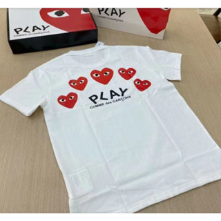 ใหม่ play comme des garcons CDG เสื้อยืดลําลอง แขนสั้น ลายพราง สําหรับผู้ชาย ผู้หญิง