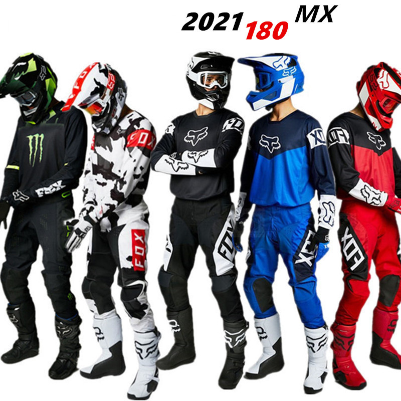 ชุดเสื้อแข่งรถวิบาก MX 9 สี และกางเกงคอมโบ สําหรับผู้ชาย 2021