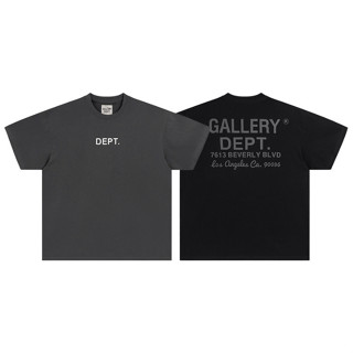 ใหม่ GALLERY แฟชั่นเสื้อยืดแขนสั้นลําลองคอกลมสไตล์ใหม่สําหรับผู้ชายและผู้หญิง