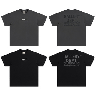 ใหม่ GALLERY ใหม่เสื้อยืดคอกลมลายพรางผู้ชายและผู้หญิงลำลองแขนสั้น