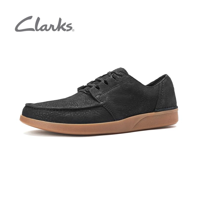 Clarks รองเท้าโลฟเฟอร์ลําลอง หนังวัวแท้ แบบผูกเชือก สําหรับผู้ชาย