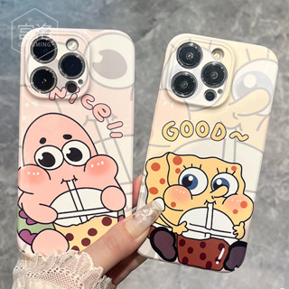 เคสโทรศัพท์มือถือแบบแข็ง กันกระแทก ลายสพันจ์บ็อบ สแควร์แพนท์น่ารัก สําหรับ IPHONE 11 12 13 mini 14 PRO MAX IPHONE 7 8 7 PLUS 8 PLUS X XR XS MAX