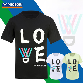 [2023 ใหม่] เสื้อยืดแขนสั้น ลาย Victor Badminton สําหรับผู้ชาย ผู้หญิง เหมาะกับการเล่นกีฬา